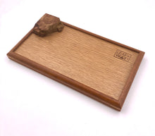 Load image into Gallery viewer, Small Tray- mahogany x white oak with Burl.
